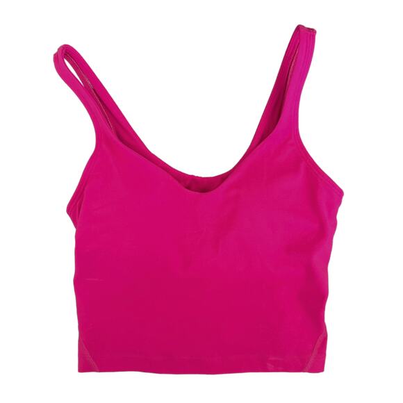 Barely Worn Lululemon Magenta Purple Padded Align Cropped Tank Top - Size: 2 - Picture 2 of 9